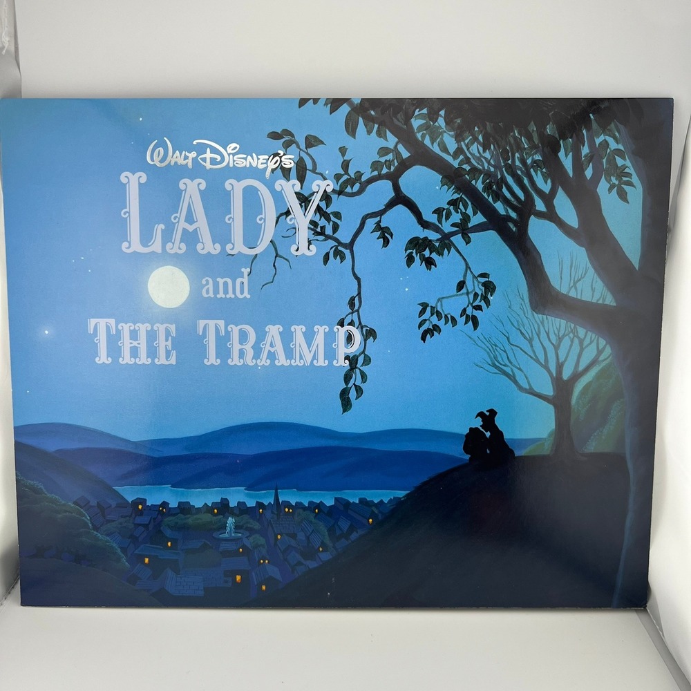 Vintage Disney Lady and the Tramp Lithograph Portfolio 4 Prints 12x15